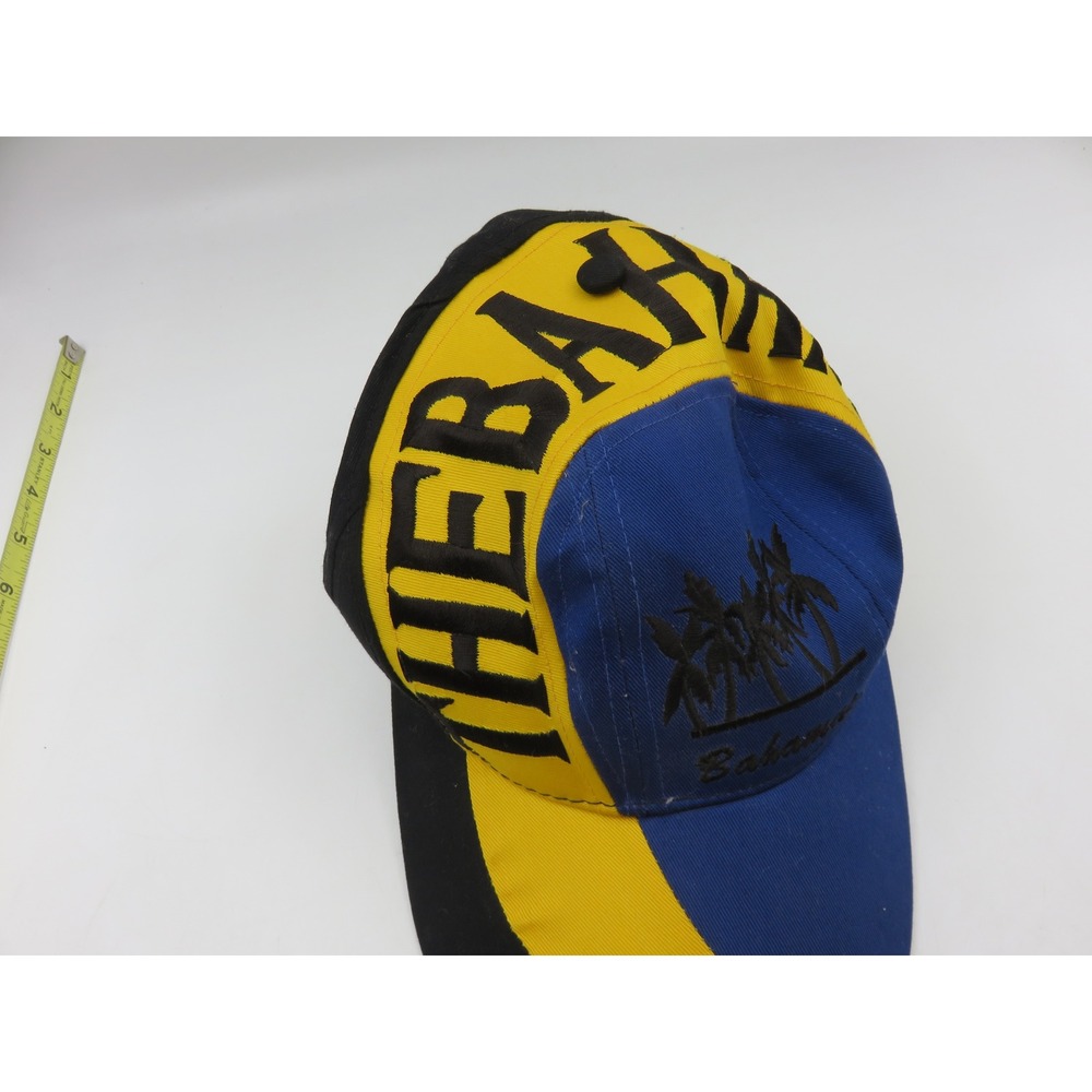 Bahama Sport Vtg Snapback Hat Blue Yellow Black The Bahamas Souvenir Cap 58cm - Picture 2 of 7